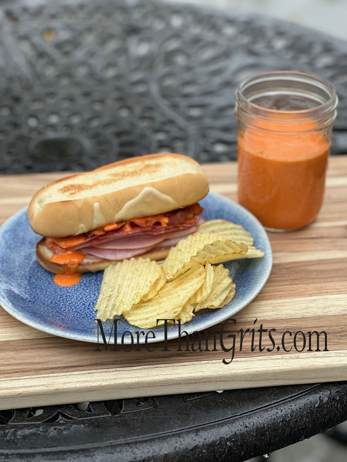 The Perfect Grinder with Roasted Red Pepper Aioli